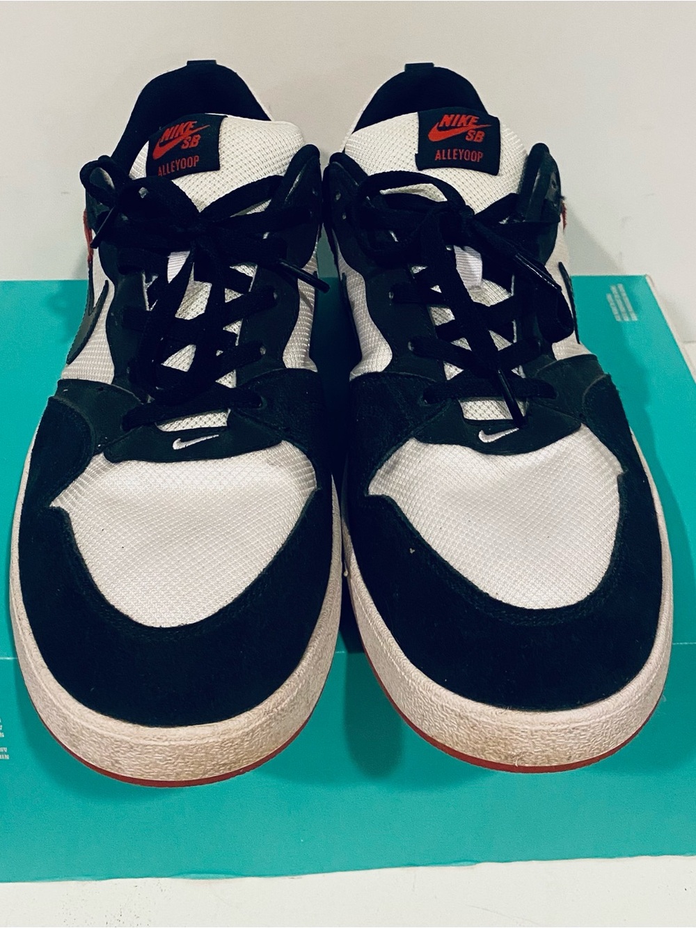 Nike SB Alleyoop Chicago Black Toe Size 14 White University Red Men's CJ0882-102 - Picture 2 of 10